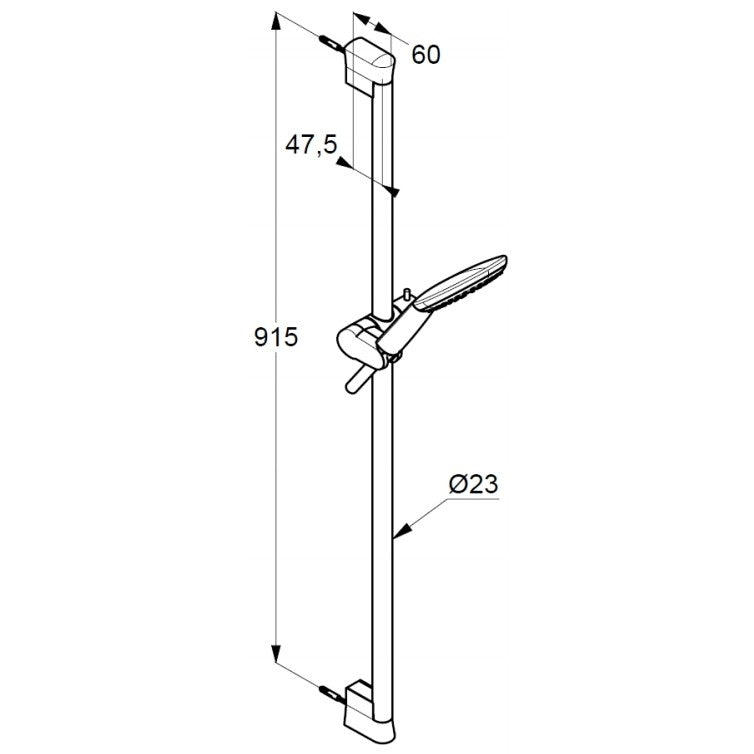 Kludi Freshline Set dus cu bara 90 cm, 1 jet