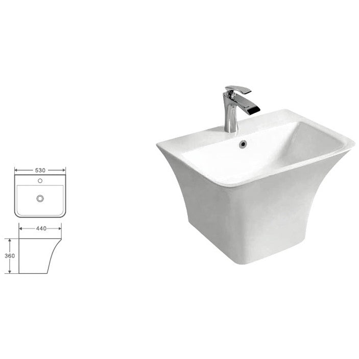 Lavoar baie suspendat Fluminia Menad New 53x44 cm
