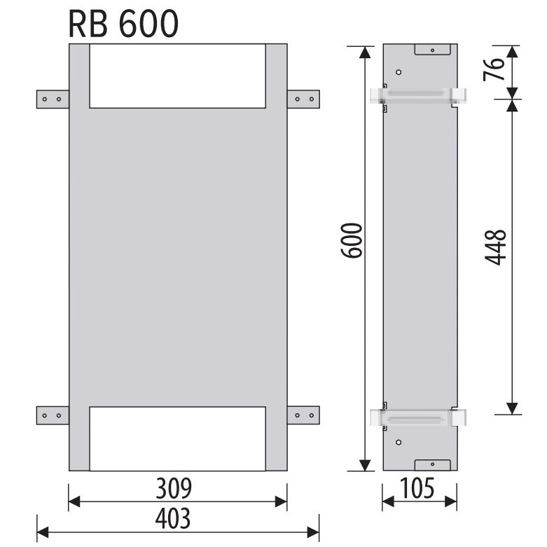 Bemeta Rama montaj nisa perete baie H600 mm