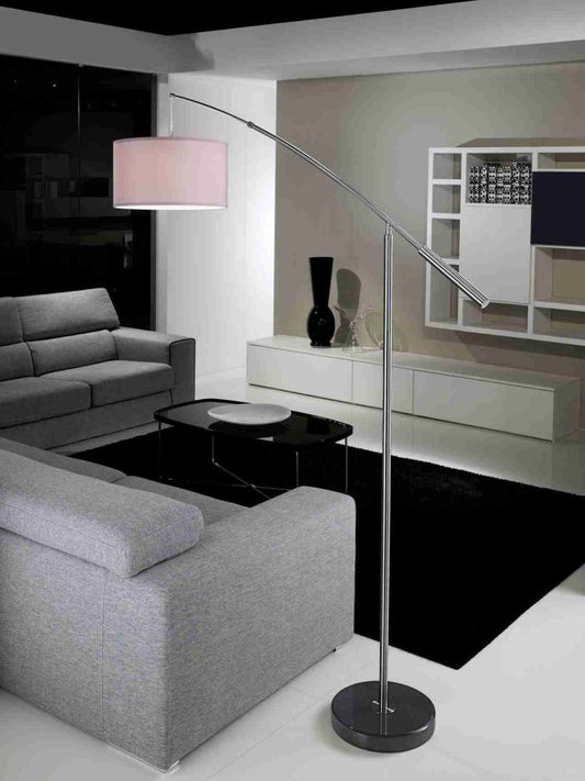 Eglo Nadina Lampadar 1x60W, crom mat/alb