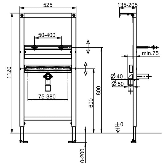 Villeroy & Boch ViConnect Cadru montaj lavoar
