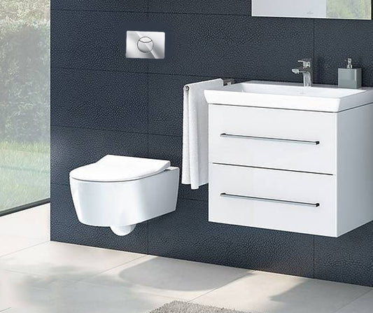 Villeroy & Boch ViConnect Clapeta de actionare WC buton rotund, crom lucios