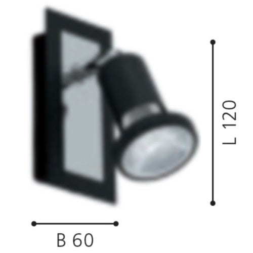 Eglo Sarria Aplica cu spot 1x5W, negru