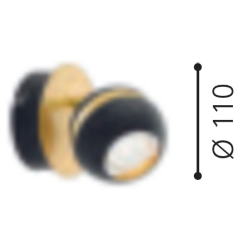 Eglo Nocito Aplica cu spot 1x3.3W, negru/auriu