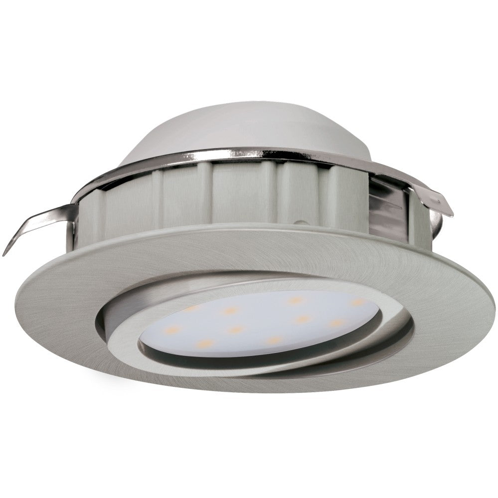 Eglo Pineda Spot incastrat rotund 1x6W, orientabil, lumina reglabila, nichel mat