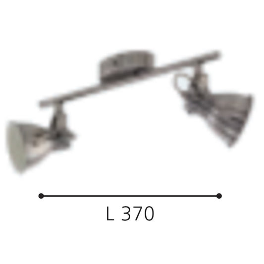 Eglo Seras Aplica cu spot 2x3.3W, crom mat (nickel-antique)