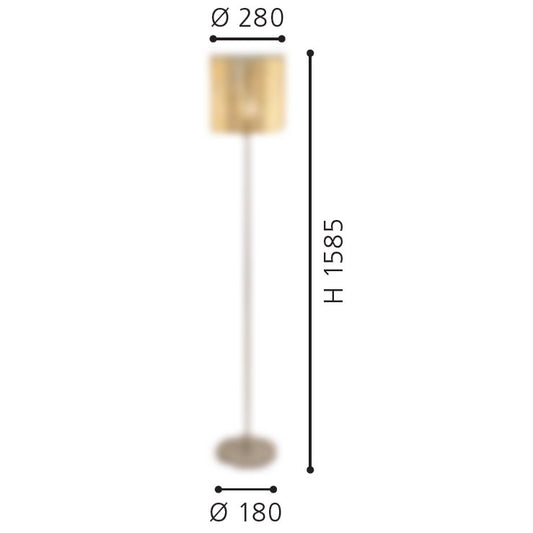 Eglo Viserbella Lampadar 1x60W, auriu