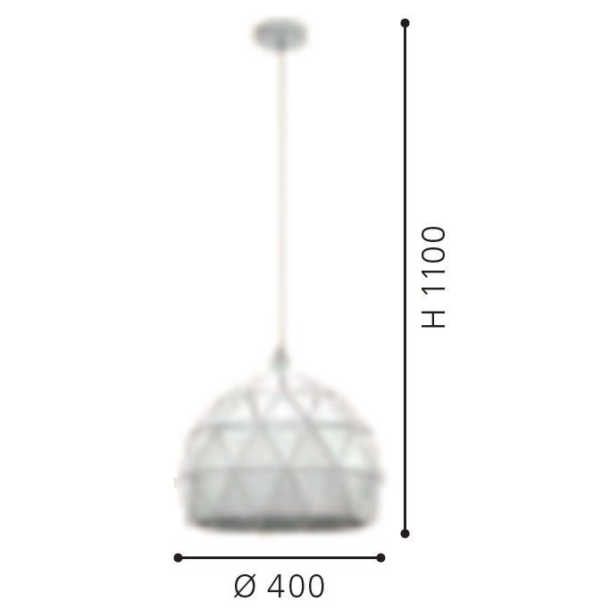 Eglo Roccaforte Pendul 1x60W, alb, Ø40 cm