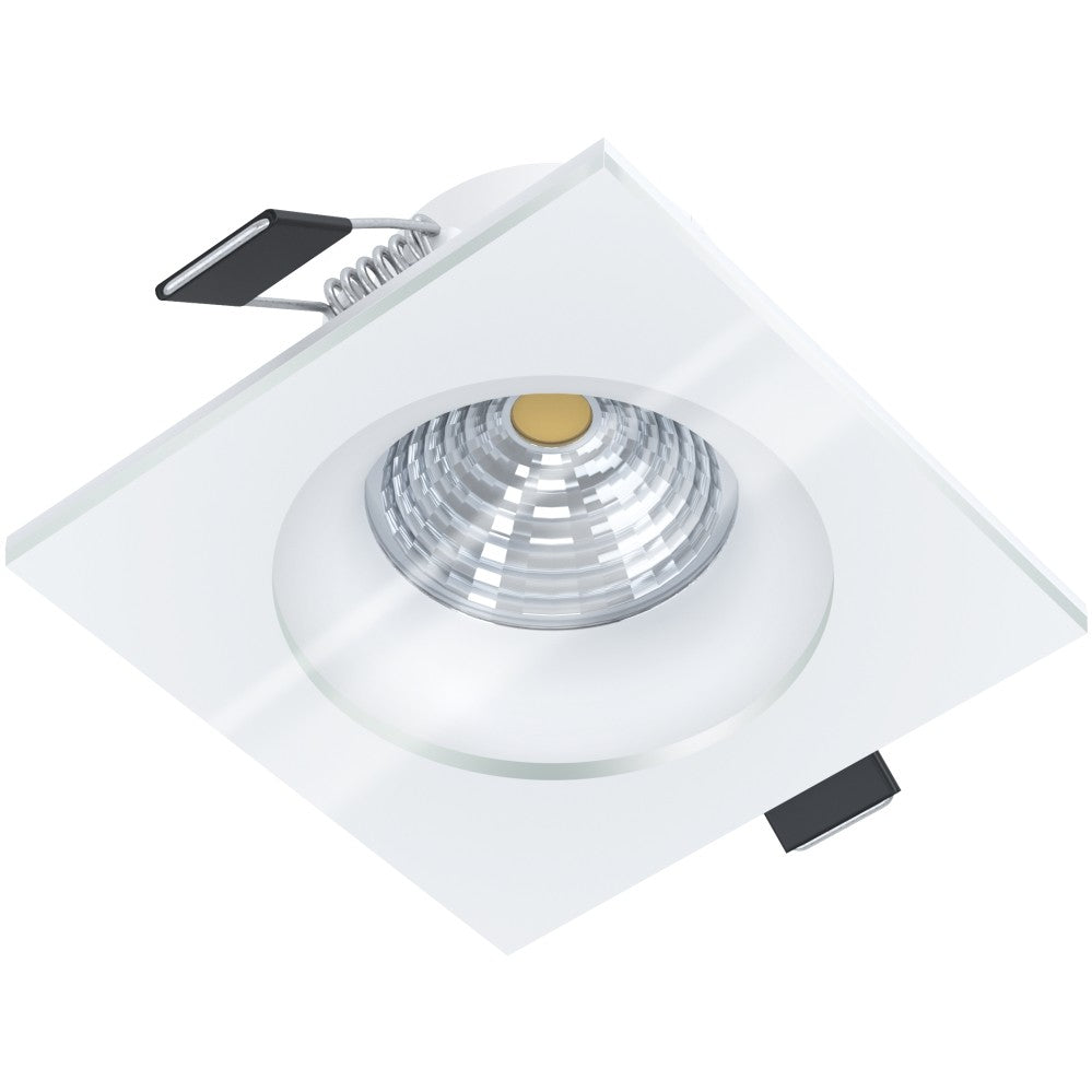 Eglo Salabate Spot incastrat patrat 1x6W, lumina calda, alb