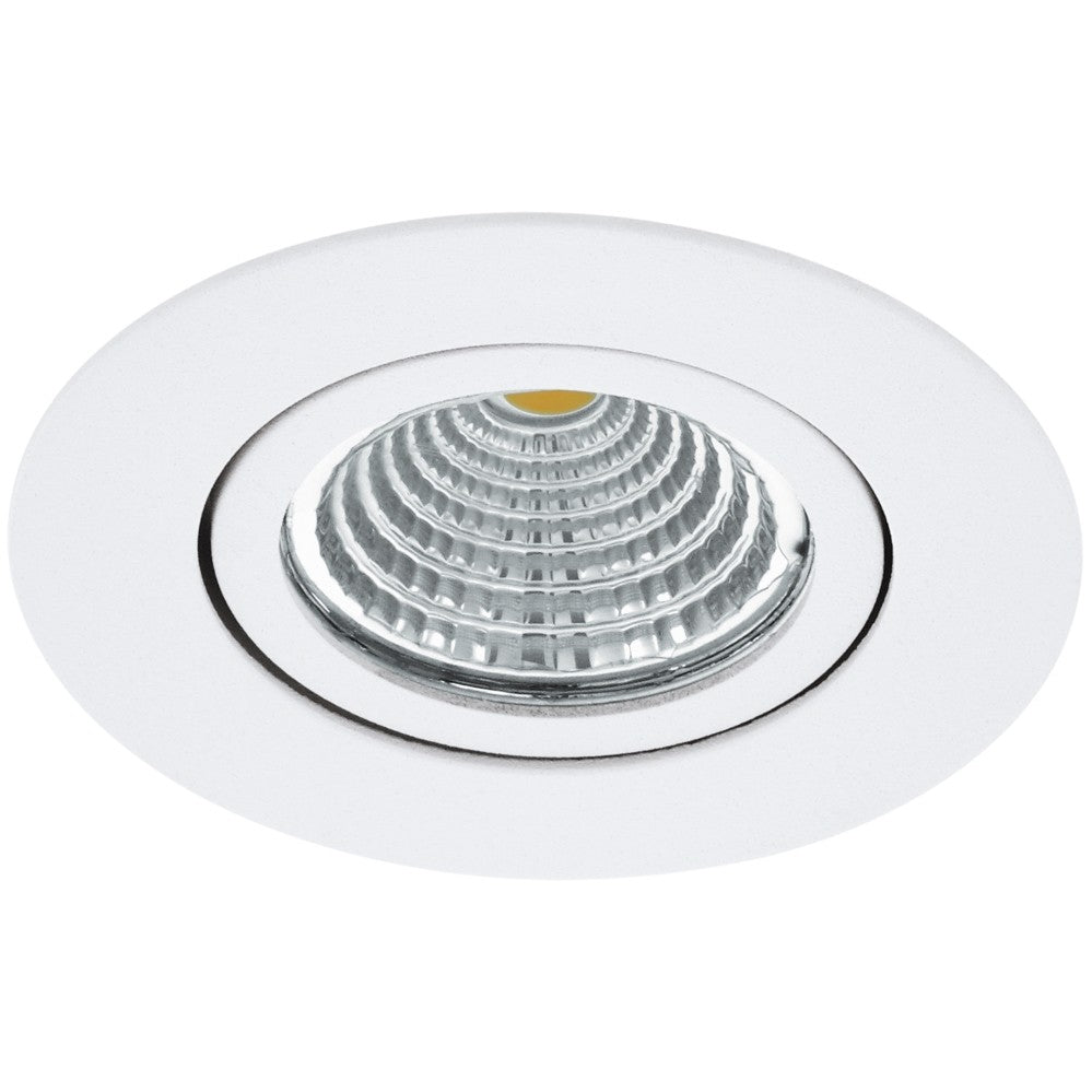 Eglo Saliceto Spot incastrat rotund 1x6W, orientabil, lumina calda, alb