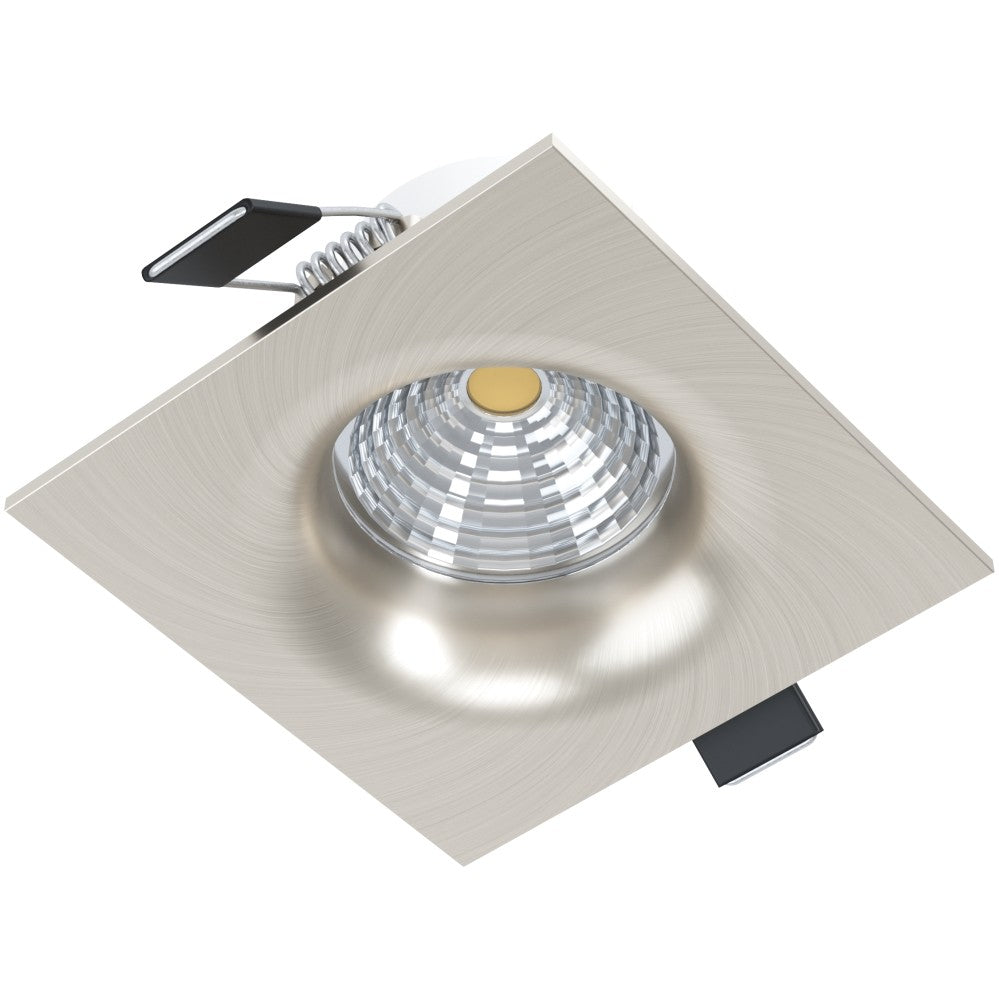 Eglo Saliceto Spot incastrat patrat 1x6W, lumina calda, nichel mat