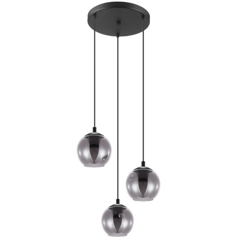 Eglo Ariscani Lustra 3x40W, negru/transparent