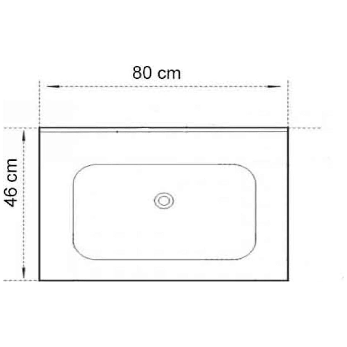 Lavoar baie incastrat Fluminia 80x46 cm