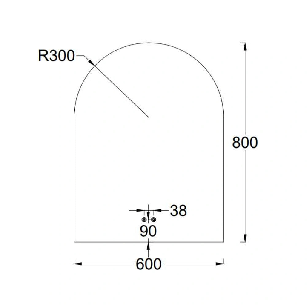Fluminia Bilbao Oglinda cu iluminare LED si dezaburire 55xH90 cm
