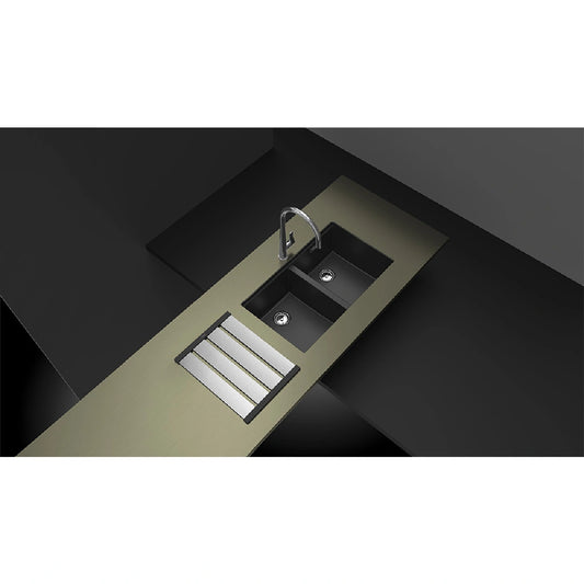 Schock Greenwich N-200 Chiuveta bucatarie granit Cristadur 75x45 cm, negru (puro)