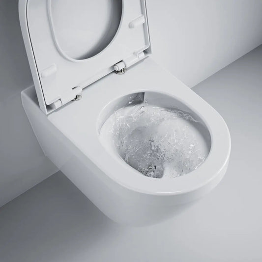 Set Vas WC suspendat cu capac soft-close Grohe Euro Ceramic Rimless Triple Vortex 36x54 cm cu evacuare orizontala