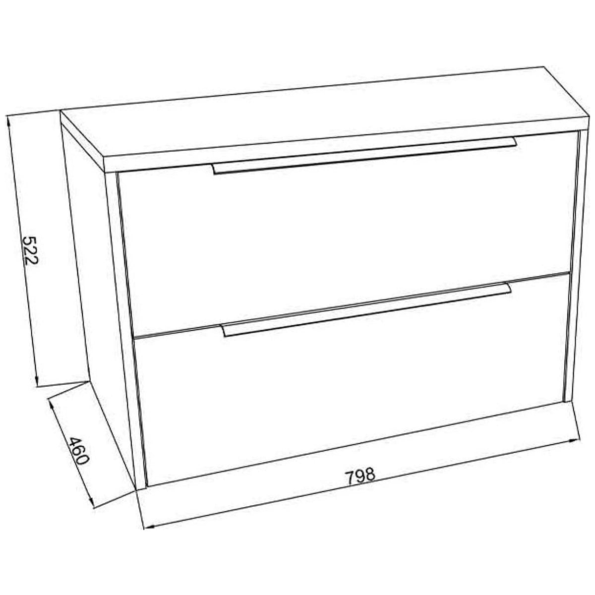 Fluminia Istria mobilier baie 80 cm