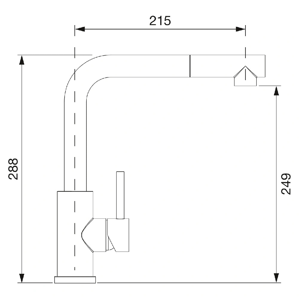 Schock Kantus Baterie chiuveta bucatarie cu dus extractibil, inox