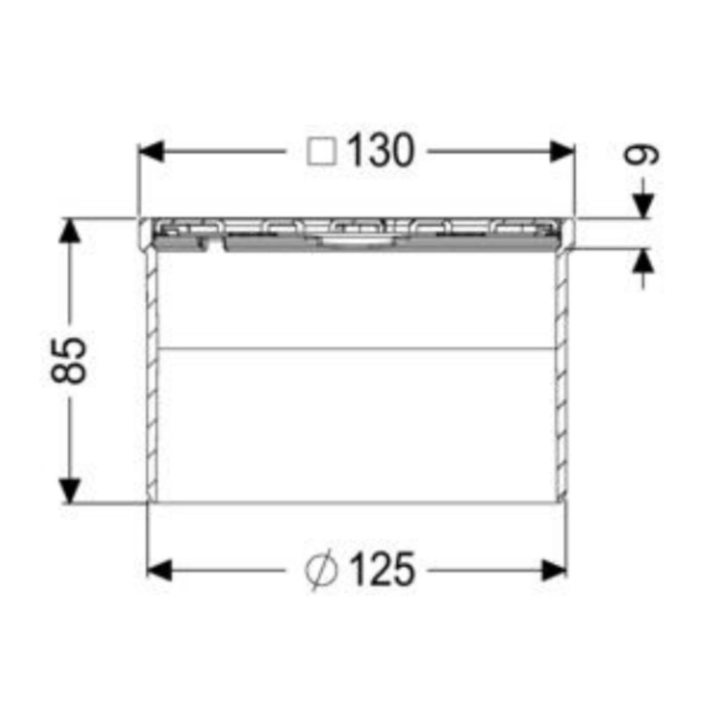 Piesa superioara si capac din inox pentru corp sifon Kessel System 125