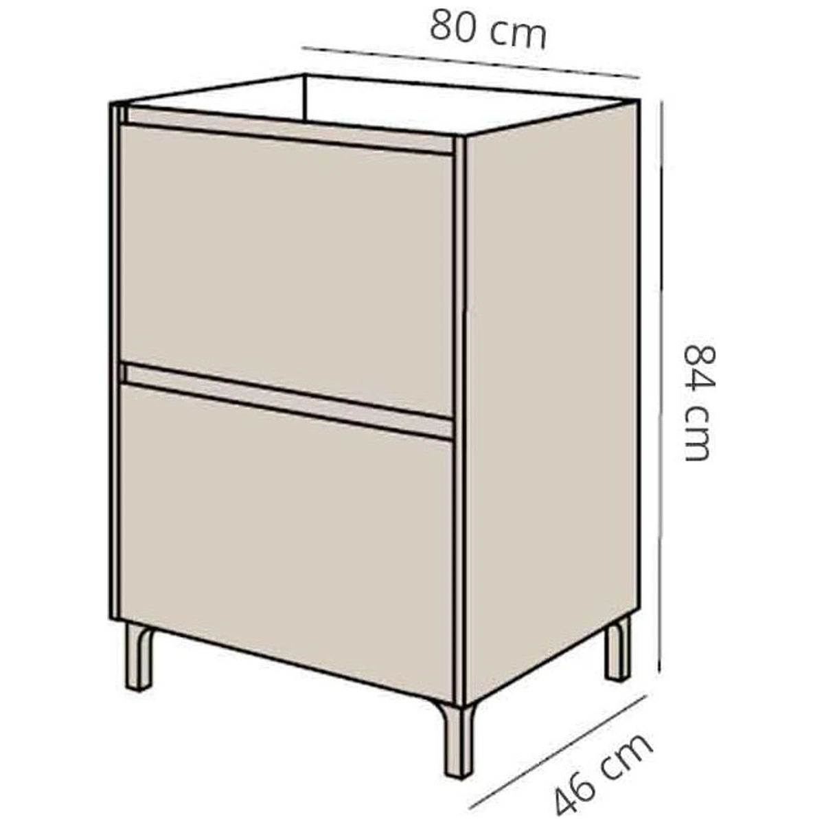 Fluminia Lizi mobilier baie 80 cm