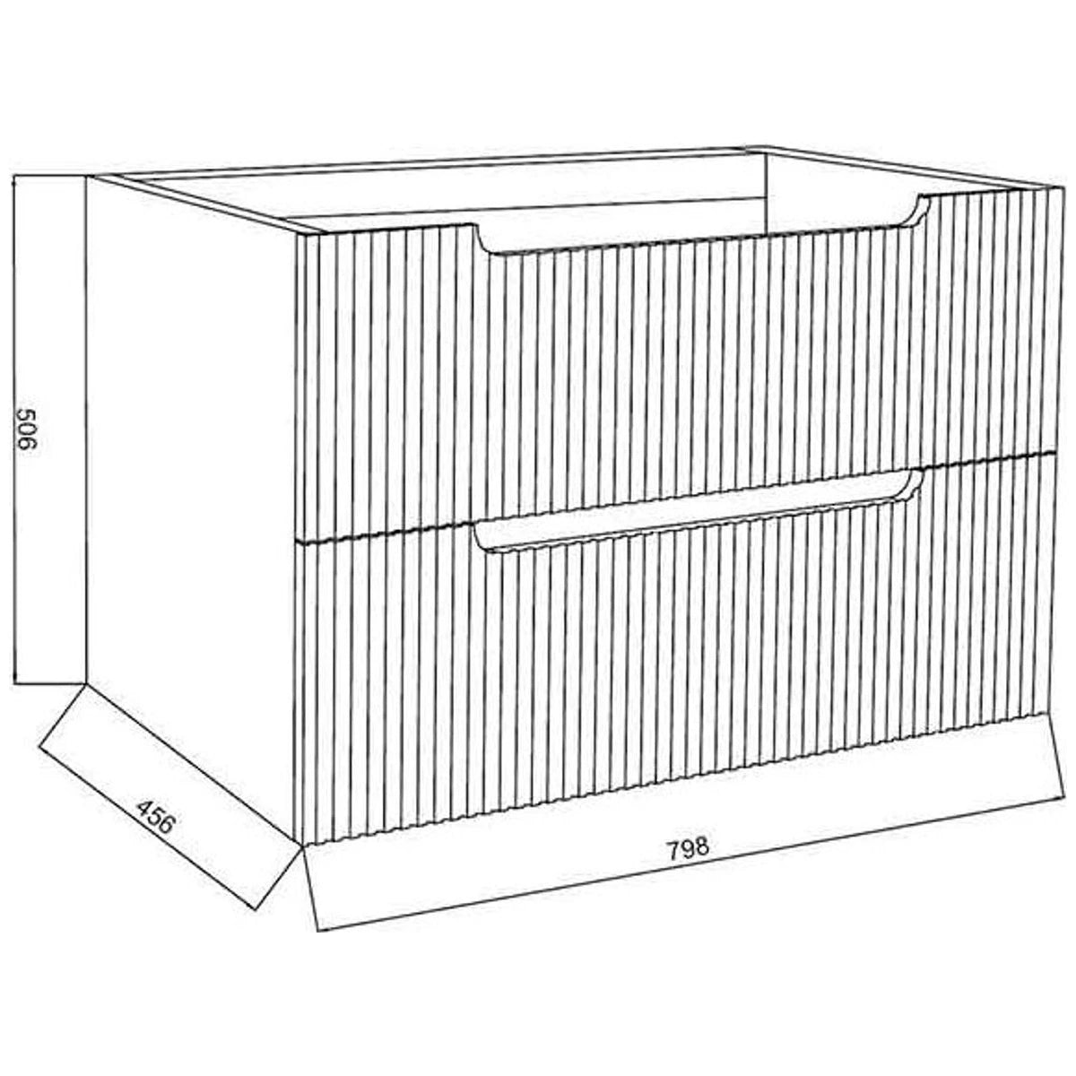 Fluminia Malta mobilier baie 80 cm