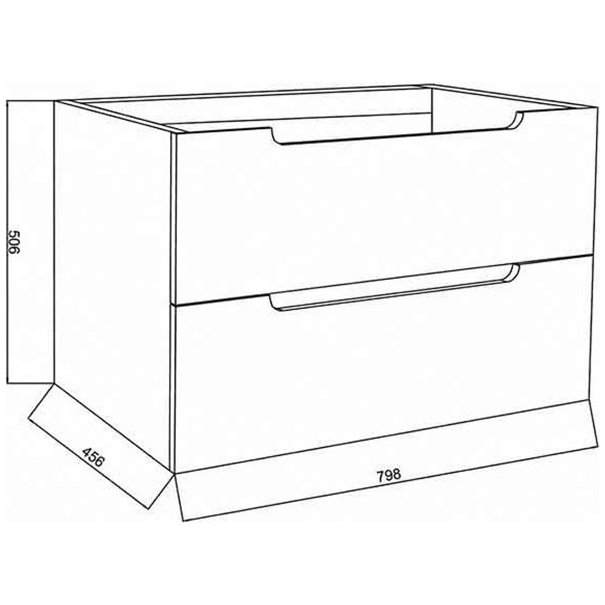 Fluminia Malta mobilier baie 80 cm