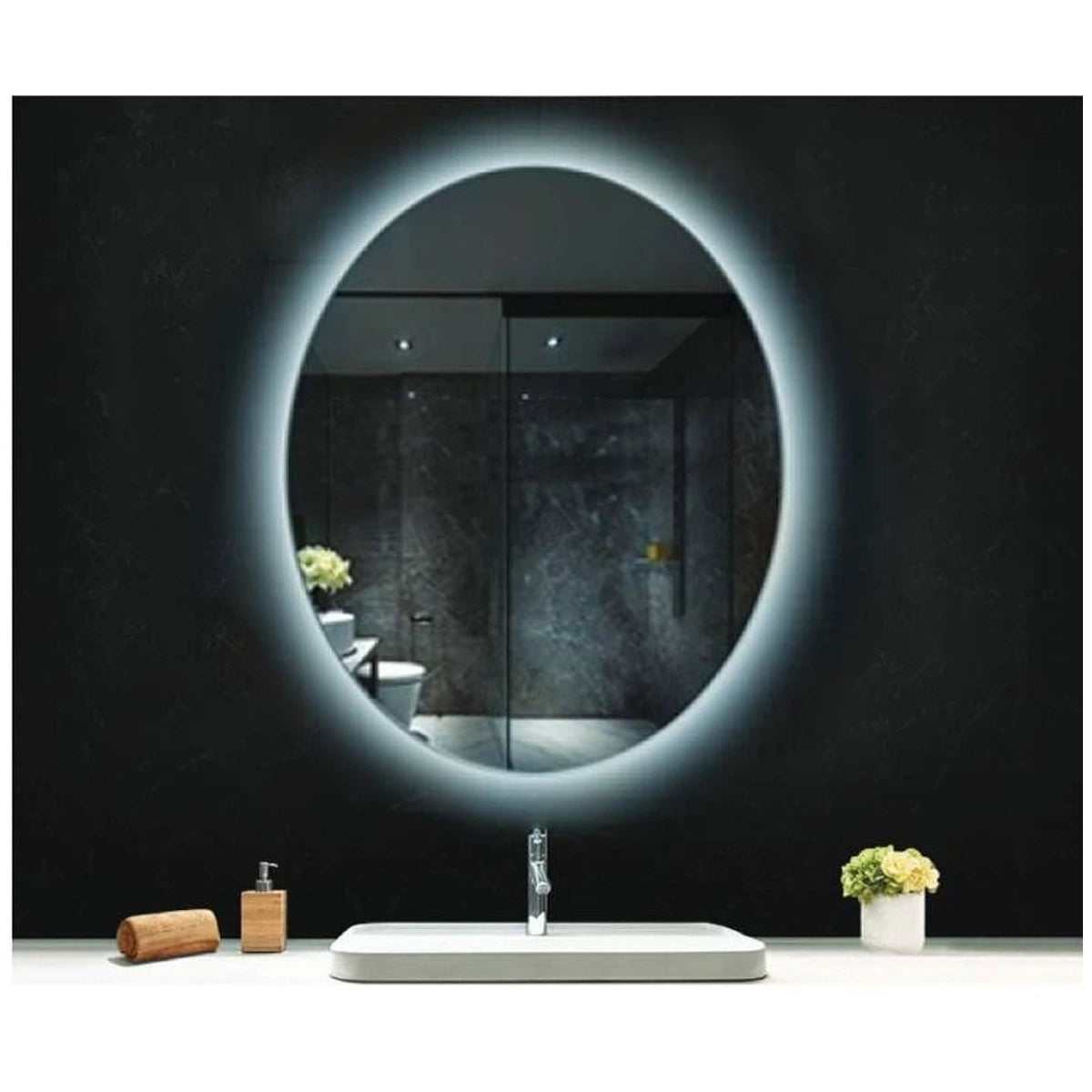 Fluminia Picasso Oglinda cu iluminare LED si dezaburire 60xH80 cm, iluminare ambientala