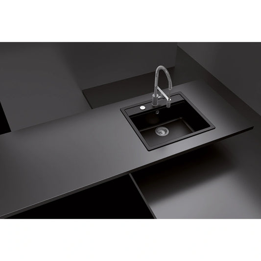 Schock Mono N-100 Chiuveta bucatarie granit Cristadur 57x51 cm, negru (puro)