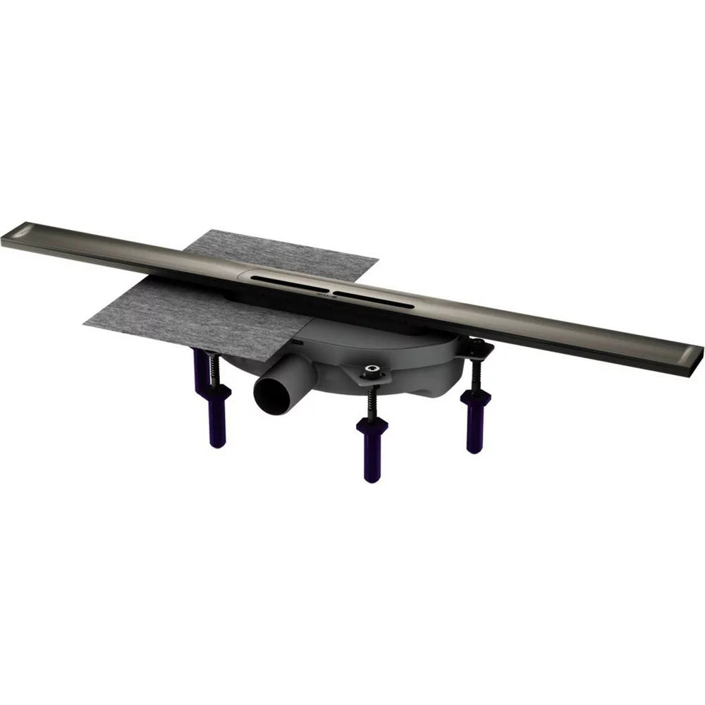 Rigola dus Kessel Linearis Infinity 60 cu clapeta Megastop si sita par, 80 cm, cupru mat