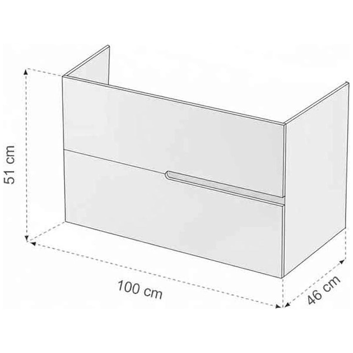 Fluminia Toledo mobilier baie 100 cm