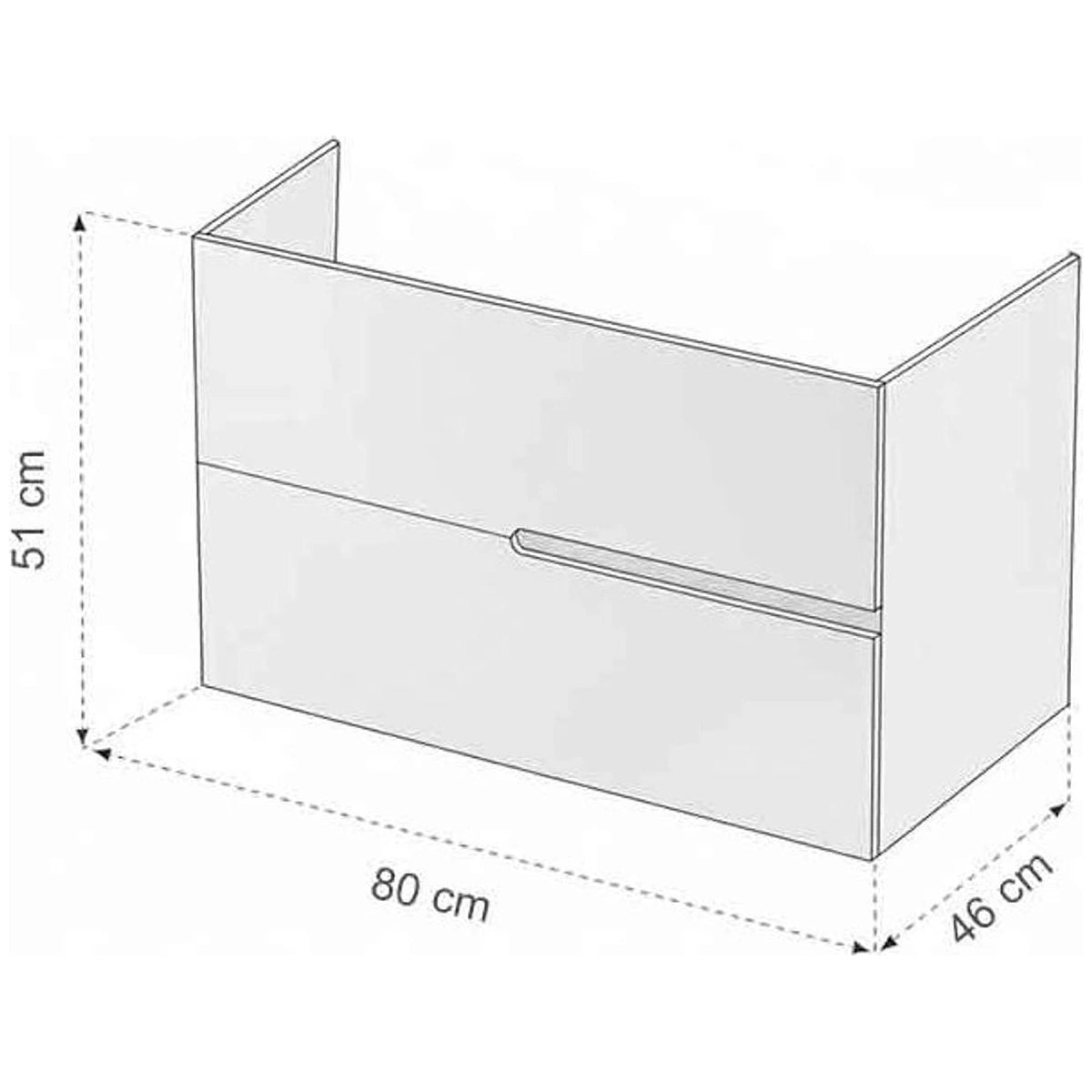 Fluminia Toledo mobilier baie 80 cm