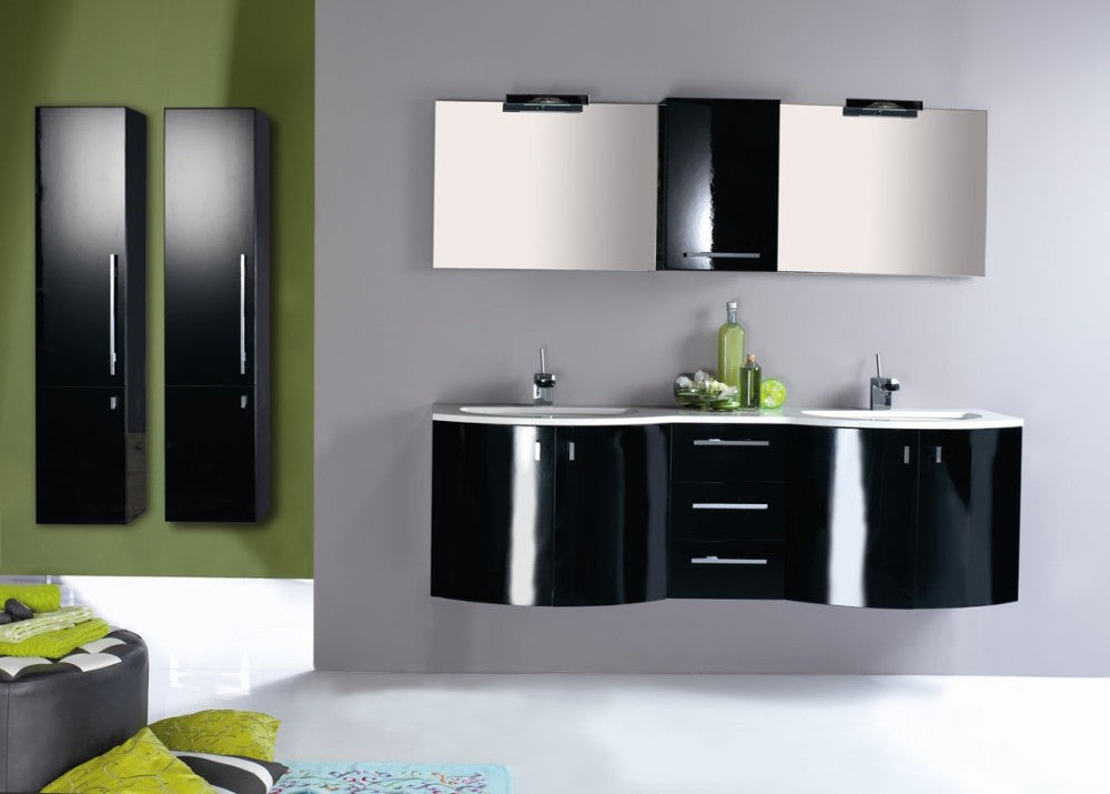 Set mobilier baie dublu complet (masca, lavoar si oglinda) Arthema