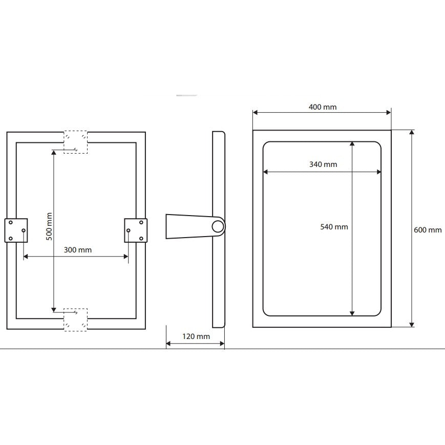 Bemeta Help Oglinda inclinabila dizabilitati 40xH60 cm, alb