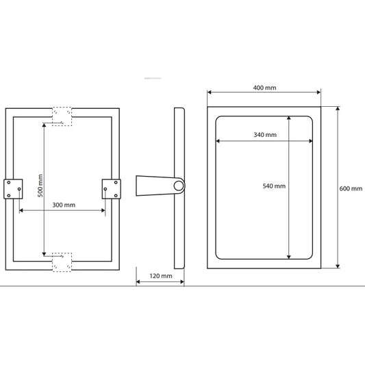 Bemeta Help Oglinda inclinabila dizabilitati 40xH60 cm, alb