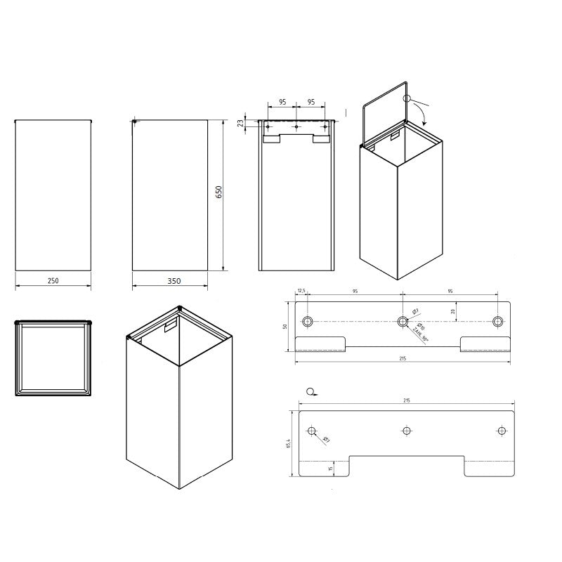 Bemeta Hotel Cos gunoi inox 75 litri, crom