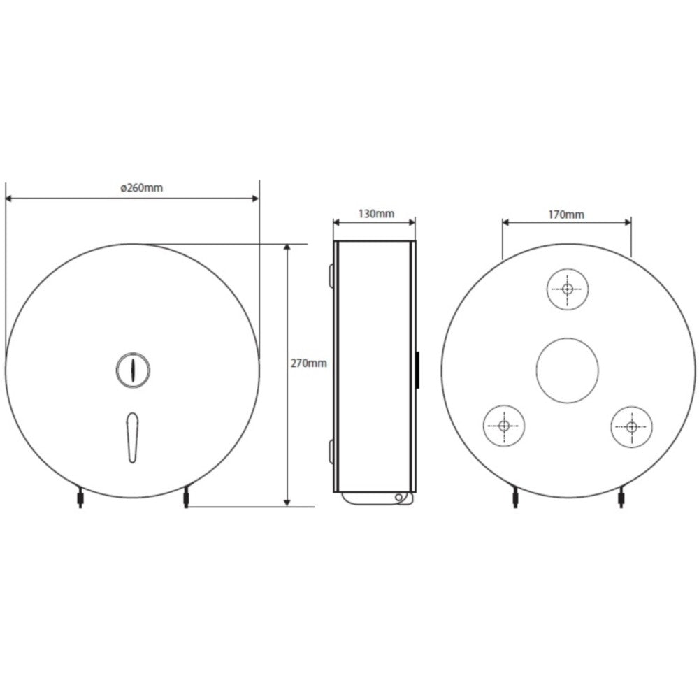 Bemeta Hotel Dispenser rola hartie H27 cm, inox