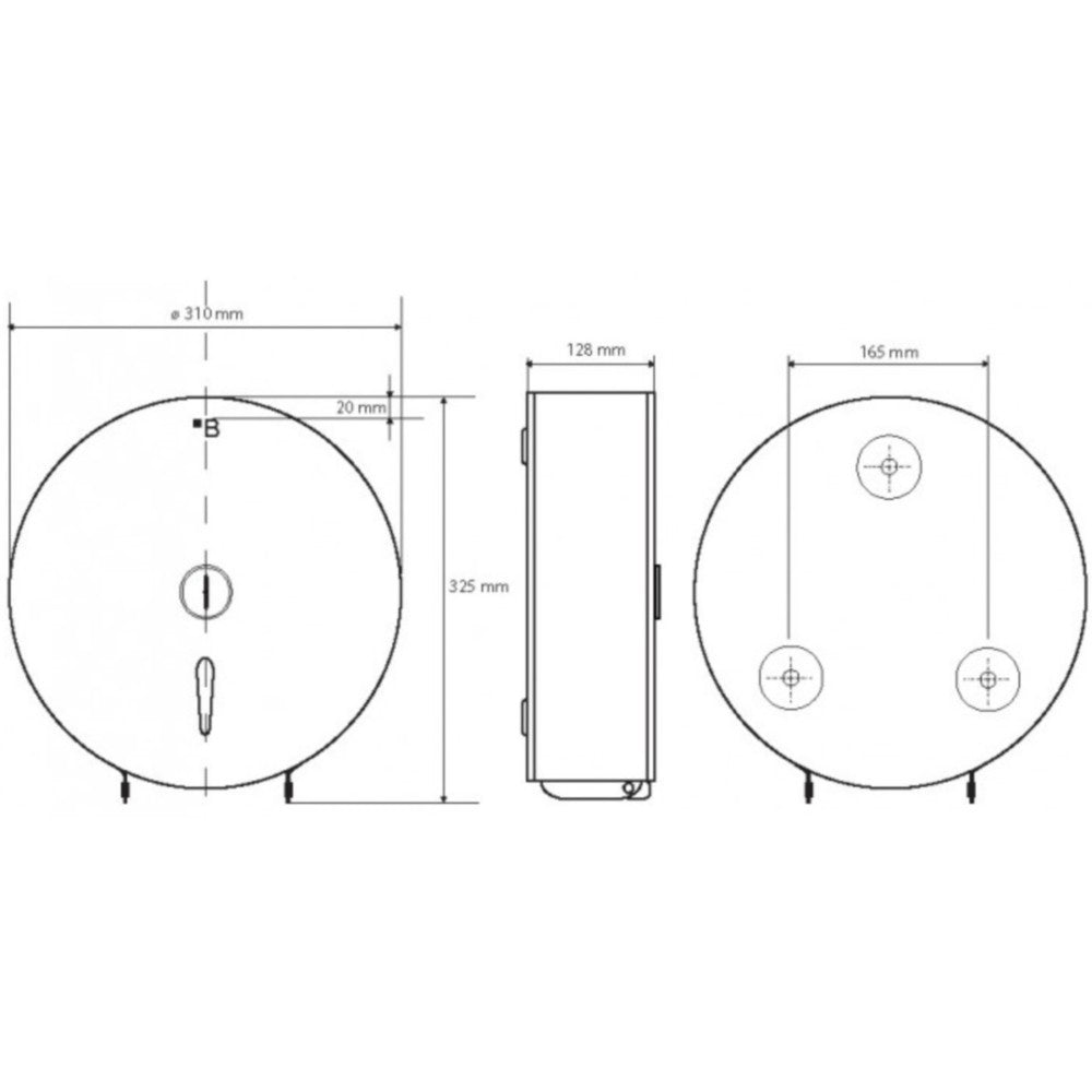 Bemeta Hotel Equipment Suport hartie igienica cu carcasa H33 cm, inox