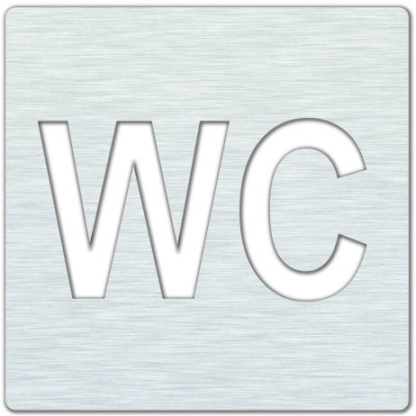 Bemeta Hotel Indicator cu initiale WC, inox mat