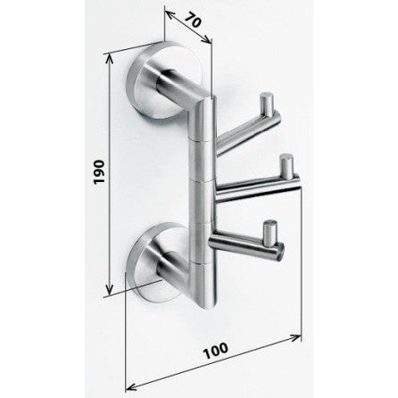Bemeta Neo Cuier baie triplu, inox