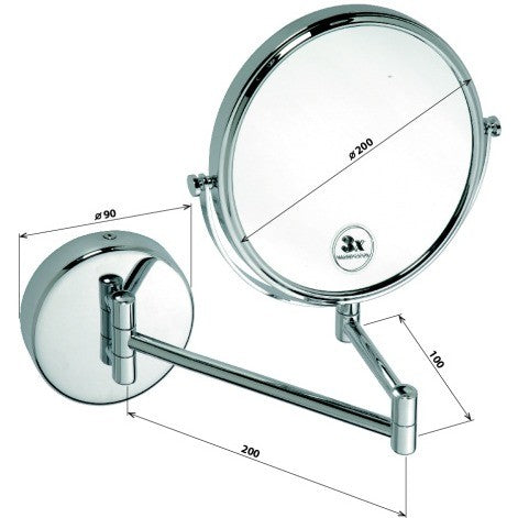 Bemeta Oglinda cosmetica Ø20x40 cm