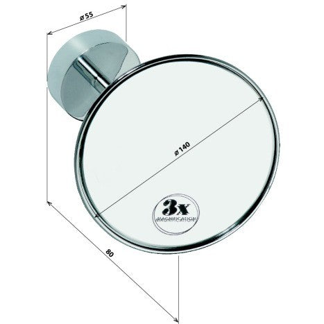 Bemeta Oglinda cosmetica rotunda Ø14 cm