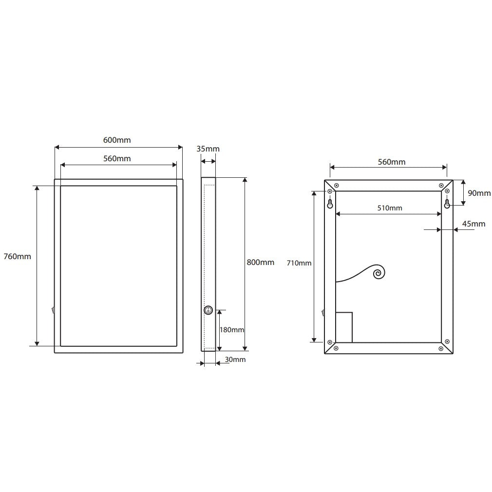 Bemeta Oglinda de baie cu rama iluminata 60xH80 cm, crom mat