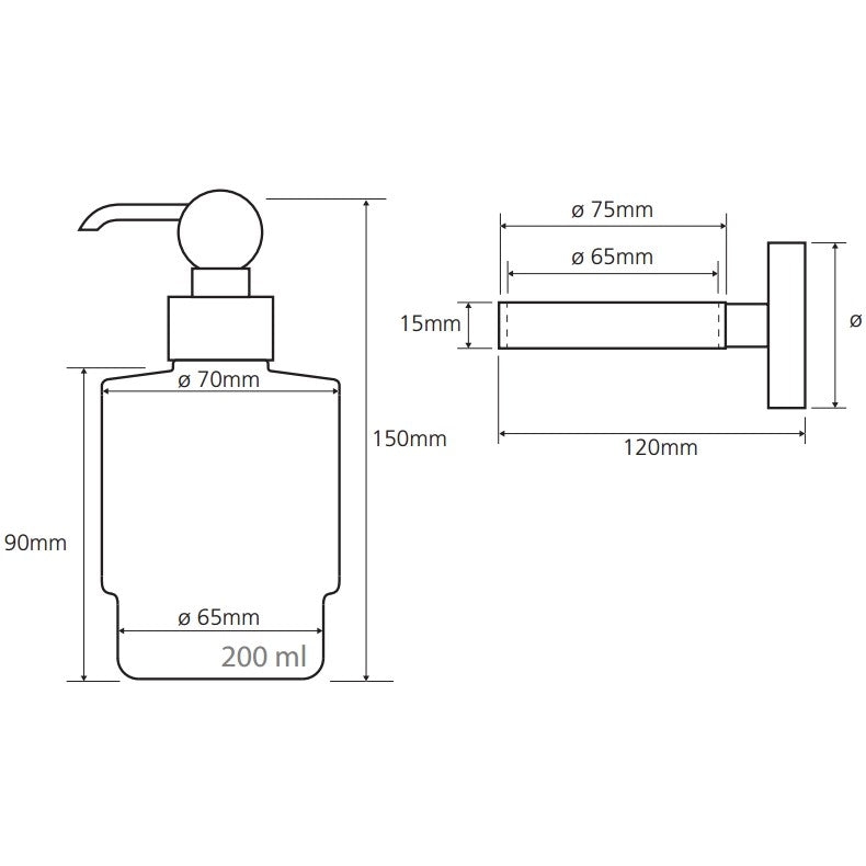 Bemeta Retro MINI Dozator sapun lichid, cromat