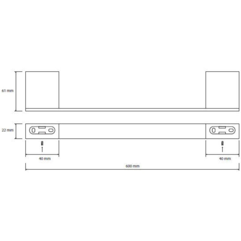 Bemeta Via Suport prosop baie tip bara 60 cm