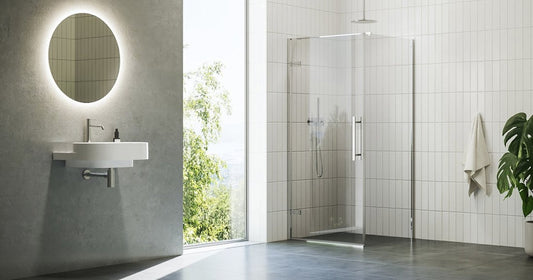 Cabina dus patrata cu usa batanta Ravak Cool COSD1+COPS 90x90 cm, profil crom