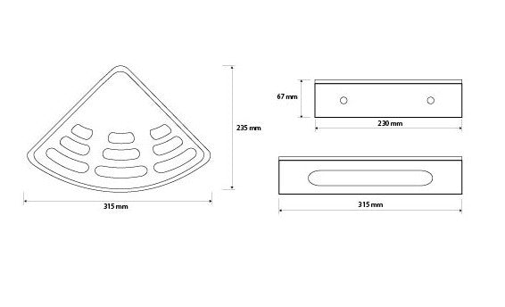 Bemeta Cytro Polita de colt (savoniera dus) 32 cm, plastic, crom/gri