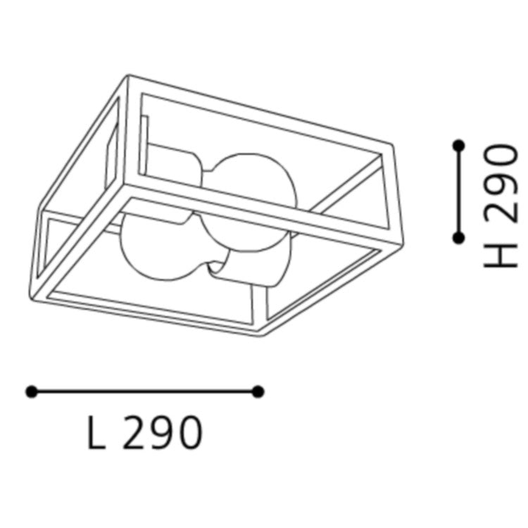 Eglo Alamonte 1 Aplica 2x60W, negru