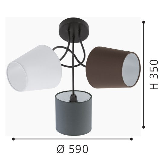 Eglo Almeida Lustra 3x40W, multicolor