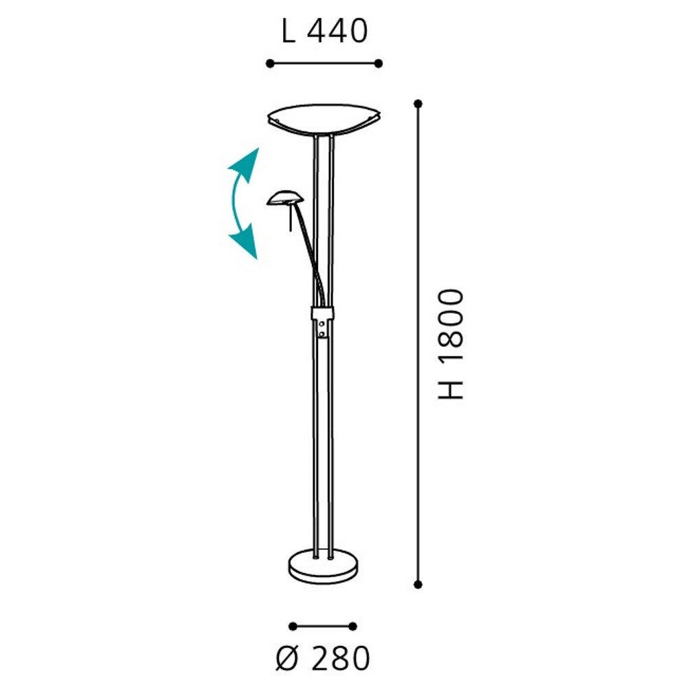 Eglo Baya Lampadar 1x230W si 1x33W, bronz