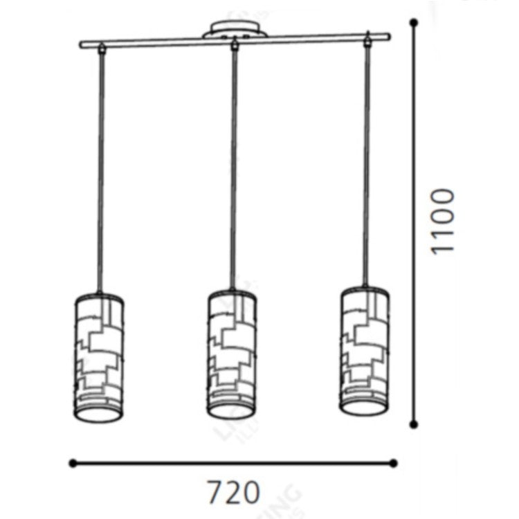 Eglo Bayman Lustra 3x60W, alb/crom